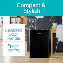 Load image into Gallery viewer, BLACK+DECKER BCRK25B Compact Refrigerator Energy Star Single Door Mini Fridge with Freezer, 2.5 Cubic Feet, Black
