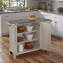Load image into Gallery viewer, Liberty Off-White Kitchen Cart with Stainless Steel Top by Home Styles
