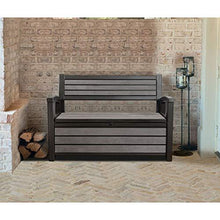 Load image into Gallery viewer, KETER Hudson Plastic Storage Bench Deck Box
