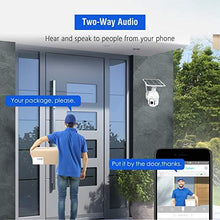 Load image into Gallery viewer, TOGUARD Wireless Security Camera Outdoor Solar Powered Battery PTZ Security Camera 1080P Waterproof IP Dome Cam with 2-Way Audio PIR Radar IP65 Full-Color Night Vision Motion Detection
