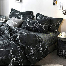 Load image into Gallery viewer, Jumeey Black Marble Comforter Set Queen Marble Comforter Set Full Size Bedding Black and Grey Comforter Cotton Boys Men Abstract Black Comforter Queen Women Modern Black and White Bedding Sets Full
