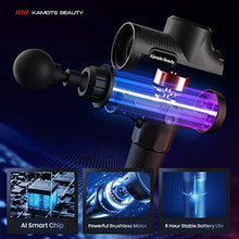 Load image into Gallery viewer, Massage Gun Deep Tissue,Muscle Massage Gun for Athlete with 12 Heads,Super Quiet Brushless Motor,Back Shoulder Leg Facial Gun,Handheld Percussion Massage Gun for Pain Relief(Carbon Fiber)
