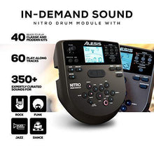 Load image into Gallery viewer, Alesis Drums Nitro Mesh Kit - Eight Piece All Mesh Electronic Drum Kit With Super Solid Aluminum Rack, 385 Sounds, 60 Play Along Tracks, Connection Cables, Drum Sticks &amp; Drum Key Included
