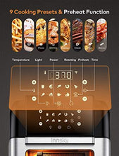 Load image into Gallery viewer, Innsky Air Fryer, 10.6-Quarts Air Oven, Rotisserie Oven, 1500W Electric Air Fryer Oven with LED Digital Touchscreen, 10-in-1 Countertop Oven with Dehydrator &amp; Rotisserie, 6 Accessories &amp; 32+ Recipes
