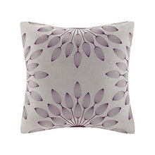 Load image into Gallery viewer, Madison Park - Palmer 7 Piece Comforter Set - Plum - Full - Pieced Microsuede - Includes 1 Comforter, 3 Decorative Pillows, 1 Bed Skirt, 2 Shams
