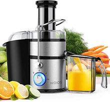 Load image into Gallery viewer, KOIOS Centrifugal Juicer Machines, Juice Extractor with Big Mouth 3” Feed Chute, 304 Stainless-steel Fliter, Best Seller Juicer 2021, High Juice yield, Easy to Clean&amp;100% BPA-Free, 1200W&amp;Powerful, Dishwasher Safe, Included Brush
