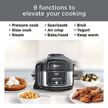 Load image into Gallery viewer, Ninja OS101 Foodi 9-in-1 Pressure Cooker and Air Fryer with Nesting Broil Rack, 5 Quart, Stainless Steel

