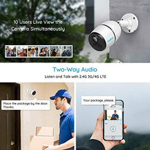 Load image into Gallery viewer, 3G/4G LTE Outdoor Solar-Powered Celluar Security Camera, Wirefree Rechargeable Battery Camera System w/SD Socket and Cloud, 1080p Night Vision, 2-Way Audio, PIR Motion Sensor, REOLINK Go+Solar Panel
