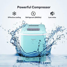 Load image into Gallery viewer, Ice Maker, NOVETE Portable Ice Maker Machine for Countertop, 9 Cubes Ready in 6 Minutes, 28.7 lbs Ice in 24 Hours Home Mini Ice Machine with Ice Scoop and Basket, for Parties Mixed Drinks
