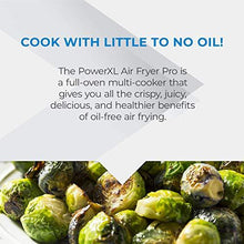 Load image into Gallery viewer, PowerXL Air Fryer Pro, Crisp, Cook, Rotisserie, Dehydrate; 7-in-1 Cooking Features; Deluxe Air Frying Accessories; 3 Recipe Books (6 Qt, Black)
