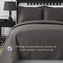 Load image into Gallery viewer, Comfy Bedding Frame Jacquard Microfiber Queen 5-piece Comforter Set, Gray
