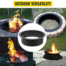 Load image into Gallery viewer, VBENLEM Fire Pit Ring 42-Inch Outer/36-Inch Inner Diameter, Fire Pit Insert 3.0mm Thick Heavy Duty Solid Steel, Fire Pit Liner DIY Campfire Ring Above or In-Ground for Outdoor
