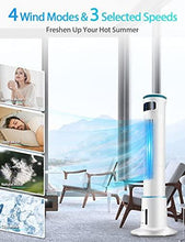 Load image into Gallery viewer, Evaporative Air Cooler - COMFYHOME 43-Inch Bladeless Tower Fan w/Cooler Mode &amp; 3 Speeds, 60°Oscillation, 20-Ft Remote, 12-Hour Timer, Personal Cooling Fan for Home Office Bedroom, 2 Ice Packs Included
