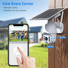 Load image into Gallery viewer, TOGUARD Wireless Security Camera Outdoor Solar Powered Battery PTZ Security Camera 1080P Waterproof IP Dome Cam with 2-Way Audio PIR Radar IP65 Full-Color Night Vision Motion Detection
