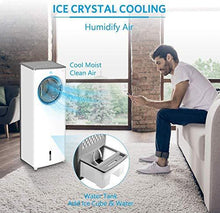 Load image into Gallery viewer, Evaporative Air Cooler-3-in-1 Portable Air Cooling Fan, Instant Cool &amp; Humidify with 3 Speeds, No Noise Tower Fan, No Dust, 3 Modes, 8H Timer, Bladeless Fan for Large Room Office
