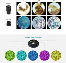 Load image into Gallery viewer, TELMU Microscope 40X-1000X Dual Cordless LED Illumination Lab Compound Monocular Microscopes with Optical Glass Lenses &amp; 10 Slides 
