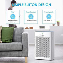 Load image into Gallery viewer, COLZER Air Purifier with True HEPA Air Filter, Air Cleaner for Home, Bedroom, Office, Large Room, for Spaces Up to 700 Sq Ft, with Composite Filter
