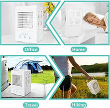 Load image into Gallery viewer, Portable Air Conditioner, 5000mAh Rechargeable Battery Auto Oscillation 700ml Water Tank Personal Mini Air Cooler with 3 Wind Speeds, 3 Cooling Levels, Perfect for Office Desk, Dorm, Bedroom and Outdoors
