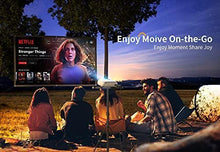 Load image into Gallery viewer, VANKYO Cinemango 100 WiFi Projector, Mini Projector for Outdoor Movies with 100'' Projector Screen, 220" Display &amp; 1080P Supported, 55,000 Hours LED Lamp Life, Compatible with HDMI/TV Stick/USB
