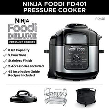 Load image into Gallery viewer, Ninja FD401 Foodi 8-Quart 9-in-1 Deluxe XL Pressure Cooker, Broil, Dehydrate, Slow Cook, Air Fryer, and More, with a Stainless Finish
