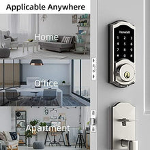 Load image into Gallery viewer, Smart Deadbolt Locks with Keypad, hornbill Keyless Entry Digital Front Door Lock with Wi-Fi Bridge, Bluetooth Electronic Auto Lock Work with Alexa, App Control for Homes, Offices and Apartments
