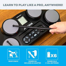 Load image into Gallery viewer, Alesis Compact Kit 4 – Tabletop Electric Drum Set with 70 Electronic / Acoustic Drum Kit Sounds, 4 Pads, Battery- or AC-Power and Drum Sticks Included
