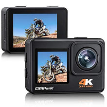 Load image into Gallery viewer, Campark X35 Action Camera 4K 24MP Wi-Fi Underwater Waterproof Camera 40M with Dual Screen, EIS, Sony Sensor, 170° Wide Angle Sports Camera 4X Zoom PC Webcam with 2 Batteries and Mounting Kits
