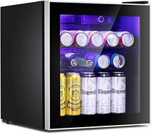 Load image into Gallery viewer, Antarctic Star Mini Fridge Cooler - 60 Can Beverage Refrigerator Glass Door for Beer Soda or Wine – Glass Door Small Drink Dispenser Machine Clear Front Removable for Home, Office or Bar, 1.6cu.ft
