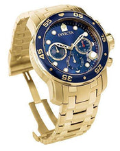 Load image into Gallery viewer, Invicta Men's Pro Diver Scuba 48mm Gold Tone Stainless Steel Chronograph Quartz Watch, Gold/Blue (Model: 0073)

