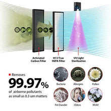 Load image into Gallery viewer, Toshiba Feature Smart WiFi Purifier, True HEPA Air Cleaner, Designed for Allergies, Pollen, Pets, Odors, Smoke and Dust, Works with Alexa, Black
