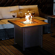 Load image into Gallery viewer, BALI OUTDOORS Propane Gas Fire Pit Table, 32 inch 50,000 BTU Square Gas Firepits for Outside, Brown
