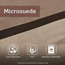 Load image into Gallery viewer, Madison Park Palisades King Size Bed Comforter Set Bed In A Bag - Brown, Taupe , Pieced Stripe – 7 Pieces Bedding Sets – Micro Suede Bedroom Comforters
