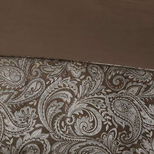 Load image into Gallery viewer, Madison Park Aubrey Duvet Cover King/Cal King Size - Blue, Brown , Paisley Jacquard Duvet Cover Set – 6 Piece – Ultra Soft Microfiber Light Weight Bed Comforter Covers
