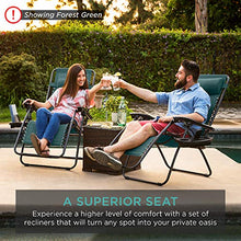 Load image into Gallery viewer, Best Choice Products Set of 2 Adjustable Steel Mesh Zero Gravity Lounge Chair Recliners w/Pillows and Cup Holder Trays, Camoflage
