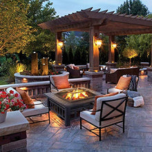 Load image into Gallery viewer, Fire Pit 32'' Wood Burning Firepit Metal Square Outdoor Fire Tables Steel BBQ Grill Fire Pit Bowl with Spark Screen Cover, Poker Log Grate for Patio Bonfire Camping Backyard Garden Picnic
