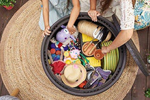 Load image into Gallery viewer, Keter Circa 37 Gallon Round Deck Box, Patio Table for Outdoor Cushion Storage, Brown
