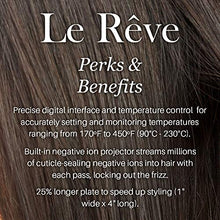 Load image into Gallery viewer, L’Ange Hair Le Rêve Blush Titanium Straightener - 2 in 1 Ceramic Hair Straightener - Titanium Hair Straightener with Dual Voltage - Ionic Straightener with Digital Display - 1“ Plate, MSRP $179.00
