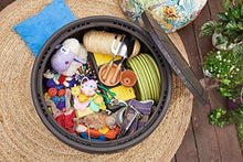 Load image into Gallery viewer, Keter Circa 37 Gallon Round Deck Box, Patio Table for Outdoor Cushion Storage, Brown
