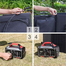 Load image into Gallery viewer, Rockpals SP003 100W Foldable Solar Panel Charger for Suaoki Portable Generator / 8mm Goal Zero Yeti Power Station/Jackery Explorer 240, Webetop Battery Pack/USB Devices, with 3 USB Ports
