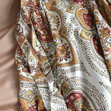 Load image into Gallery viewer, Tahari Home Duvet Quilt Cover Bohemian Style Moroccan Paisley Damask Medallion Print Cotton Sateen 3 Piece Bedding Set (Queen, Rust Copper)
