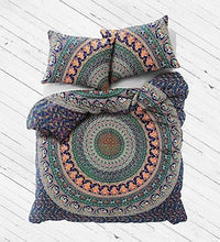 Load image into Gallery viewer, Tanya Handicrafts Mandala Duvet Cover 3 Pieces Set Bohemian Bedding Duvet Cover Set Donna Cover (King Size)
