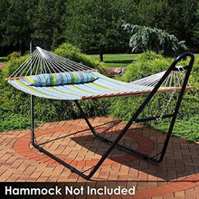 Load image into Gallery viewer, Sunnydaze 550-Pound Capacity Universal Multi-Use Heavy-Duty Steel Hammock Stand, 2 Person, Fits Hammocks 9 to 14 Feet Long, Black
