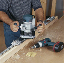 Load image into Gallery viewer, Bosch 1617EVSPK Wood Router Tool Combo Kit - 2.25 Horsepower Plunge Router &amp; Fixed Base Router Kit with a Variable Speed 12 Amp Motor
