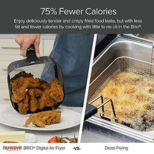 Load image into Gallery viewer, NuWave Brio 6-Quart Air Fryer with App Recipes (Black) Includes Basket Divider, One-Touch Digital Controls, 6 Easy Presets, Wattage Control, and Advanced Functions like SEAR, PREHEAT, DELAY, WARM and More (NEW UPDATED MODEL)
