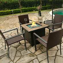 Load image into Gallery viewer, BALI OUTDOORS Gas Firepit Chairs Outdoor Wicker Patio Dining Set, Set of 2 Stackable Outdoor Wicker Chairs for Patio, Garden, Yards, Indoor, Multibrown
