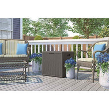 Load image into Gallery viewer, Suncast 22 Gallon Small Resin Patio Storage Deck Box and Seat, Stoney (2 Pack)
