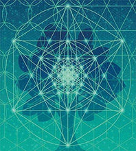 Load image into Gallery viewer, Ambesonne Geometry Duvet Cover Set, Digital Futuristic Tree of Life with Space Plains Pattern, Decorative 3 Piece Bedding Set with 2 Pillow Shams, Queen Size, Teal Green
