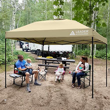 Load image into Gallery viewer, Leader Accessories Pop-Up Canopy Tent 10'x10' Canopy Instant Canopy Straight Leg Shelter with Wheeled Carry Bag, Beige
