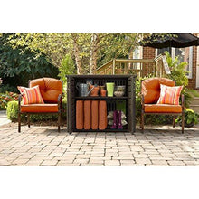 Load image into Gallery viewer, Rubbermaid Decorative Patio Chic Weather Resistant Outdoor Storage Cabinet, Black Oak
